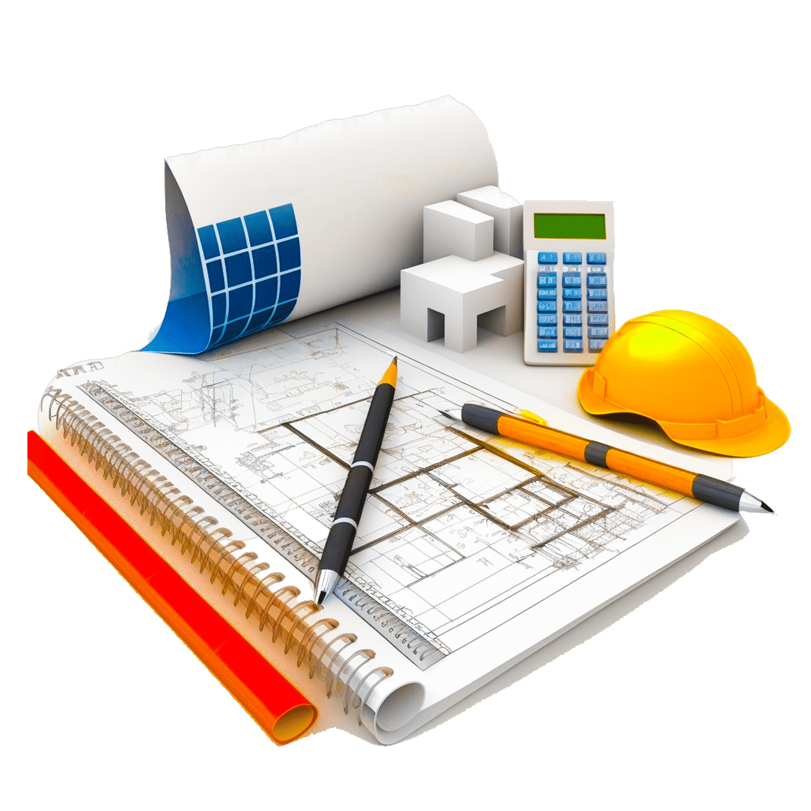 vecteezy a model house on blueprints with equipment architect3d 22984736